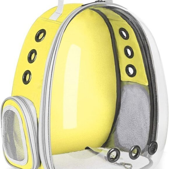 Pet Carrier Backpack Yellow Bubble Airline Approved - Picture 4 of 11